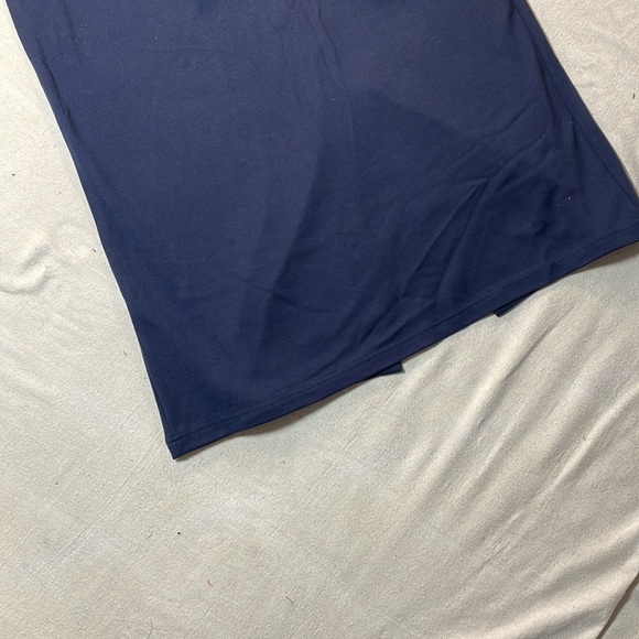 Mountain Lake dark blue long skirt, cut out in back, size L,drawstring waist - Picture 3 of 5